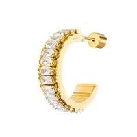 Single earring Marlù Woman in Steel Zirconia 31OR0004G-W - 31OR0004G-W